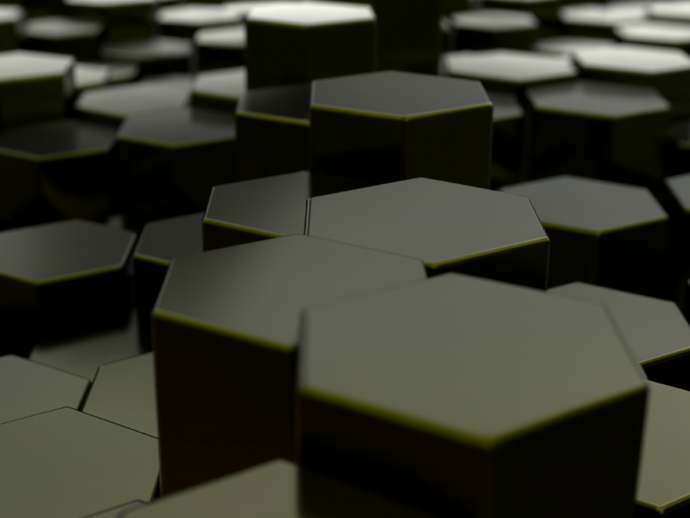 Estrutura tridimensional de novos materiais cerâmicos de alta entropia com organização hexagonal e matriz de óxidos metálicos sob controle de oxigênio.